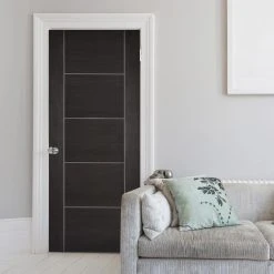 Laminate Vancouver Dark Grey Internal Door - Prefinished