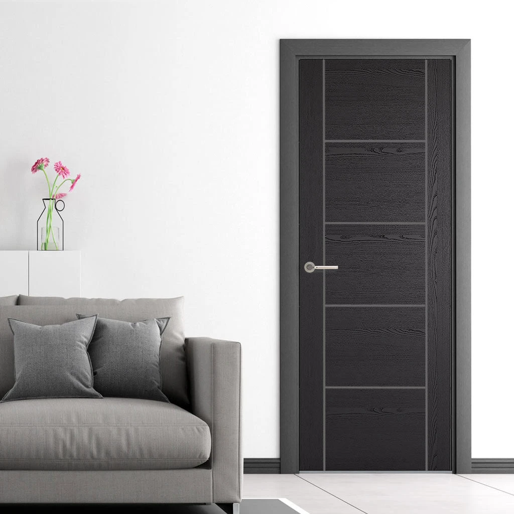 Laminate Vancouver Black Internal Door - Prefinished 1 Laminate Vancouver Black Internal Door - Prefinished