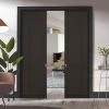 Liberty 4 Panel Black Primed Double Evokit Pocket Door