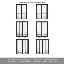 ThruEasi Room Divider - Liberty 4 Pane Black Primed Clear Glass Unfinished Door With Single Side -LPD Door liberty glazed doros modern designer LIBBLA30 THRT3
