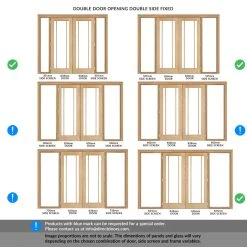 ThruEasi Oak Room Divider - Lincoln 3 Pane Clear Glass Unfinished Door Pair With Full Glass Sides -LPD Door lincoln 3 oak full glass side double side double door room divider 2 6567c8c6 6f66 4345 b23f fed39049f53e