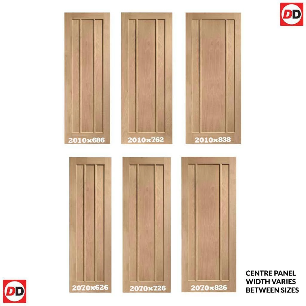 Internal Door And Frame Kit - Lincoln Oak 3 Panel Internal Door 4 Internal Door And Frame Kit - Lincoln Oak 3 Panel Internal Door - Image 4