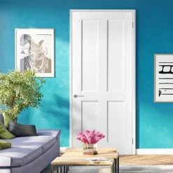 London 4P Internal Door - White Primed