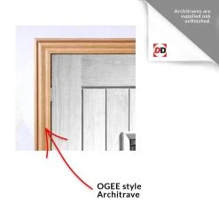 Internal Door And Frame Kit - Kilburn 1 Pane Oak Internal Door - Clear Glass 12 Internal Door And Frame Kit - Kilburn 1 Pane Oak Internal Door - Clear Glass -LPD Door lpd architrave104