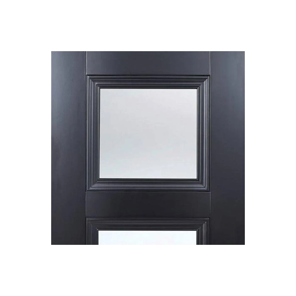 Amsterdam 3 Pane Black Primed Internal Door - Clear Glass 4 Amsterdam 3 Pane Black Primed Internal Door - Clear Glass - Image 4