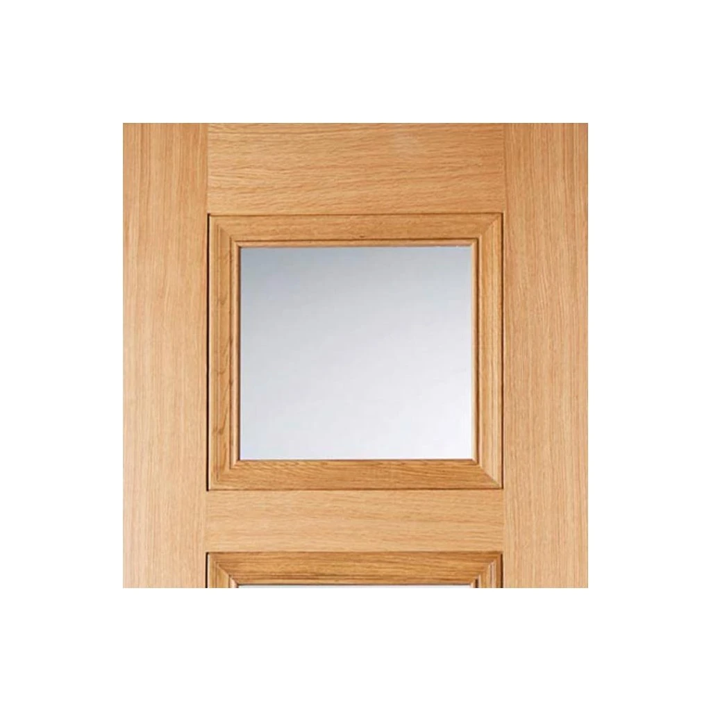 Amsterdam 3 Pane Oak Internal Door - Clear Glass - Prefinished 3 Amsterdam 3 Pane Oak Internal Door - Clear Glass - Prefinished - Image 3