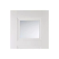 Amsterdam 3 Panel Internal Door Pair - Clear Glass - White Primed -LPD Door lpd door amsterdam 3l white 72dpi rgb top1