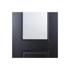 Arnhem Black Primed Internal Door - Clear Glass -LPD Door lpd door arnhem 1l 1p black 72dpi rgb mid