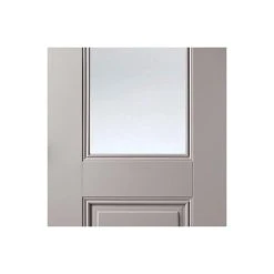 Arnhem Grey Primed Internal Door - Clear Glass -LPD Door lpd door arnhem 1l 1p grey 72dpi rgb mid