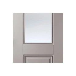 Arnhem Grey Primed Single Evokit Pocket Door - Clear Glass -LPD Door lpd door arnhem 1l 1p grey 72dpi rgb mid3 b6a67b5d a593 440b b785 552ac5dbc49d