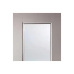 Arnhem Grey Primed Internal Door - Clear Glass -LPD Door lpd door arnhem 1l 1p grey 72dpi rgb top