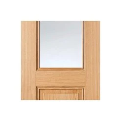 Arnhem 1L/1 Panel Oak Single Evokit Pocket Door - Clear Glass - Prefinished -LPD Door lpd door arnhem 1l 1p oak 72dpi rgb mid2 4f57f804 9e4d 43e0 b0f2 d8e4687bdcdb
