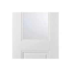 Arnhem 1L 1 Panel Single Evokit Pocket Door - Clear Glass - White Primed -LPD Door lpd door arnhem 1l 1p white 72dpi rgb mid2 2169ae77 b025 42bc 9bfc dfafafda8ac2