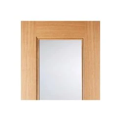 Eindhoven 1L Oak Single Evokit Pocket Door - Clear Glass - Prefinished -LPD Door lpd door eindhoven glazed oak 72dpi rgb top3 d11cce33 8e8b 4d16 b917 1cfe9f00c402