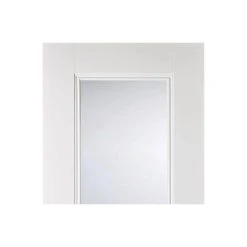 Eindhoven 1 Pane Internal Door Pair - Clear Glass - White Primed -LPD Door lpd door eindhoven glazed white 72dpi rgb top2