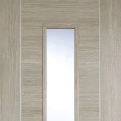 Laminate Vancouver Light Grey Internal Door Pair - Clear Glass - Prefinished -LPD Door lpd door laminate vancouver 1l glazed lt grey top1
