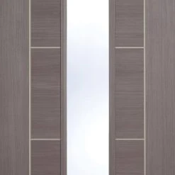 Laminate Vancouver Medium Grey Internal Door Pair - Clear Glass - Prefinished 9 Laminate Vancouver Medium Grey Internal Door Pair - Clear Glass - Prefinished -LPD Door lpd door laminate vancover 1l glazed med grey mid1