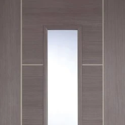 Laminate Vancouver Medium Grey Internal Door Pair - Clear Glass - Prefinished 8 Laminate Vancouver Medium Grey Internal Door Pair - Clear Glass - Prefinished -LPD Door lpd door laminate vancover 1l glazed med grey top2