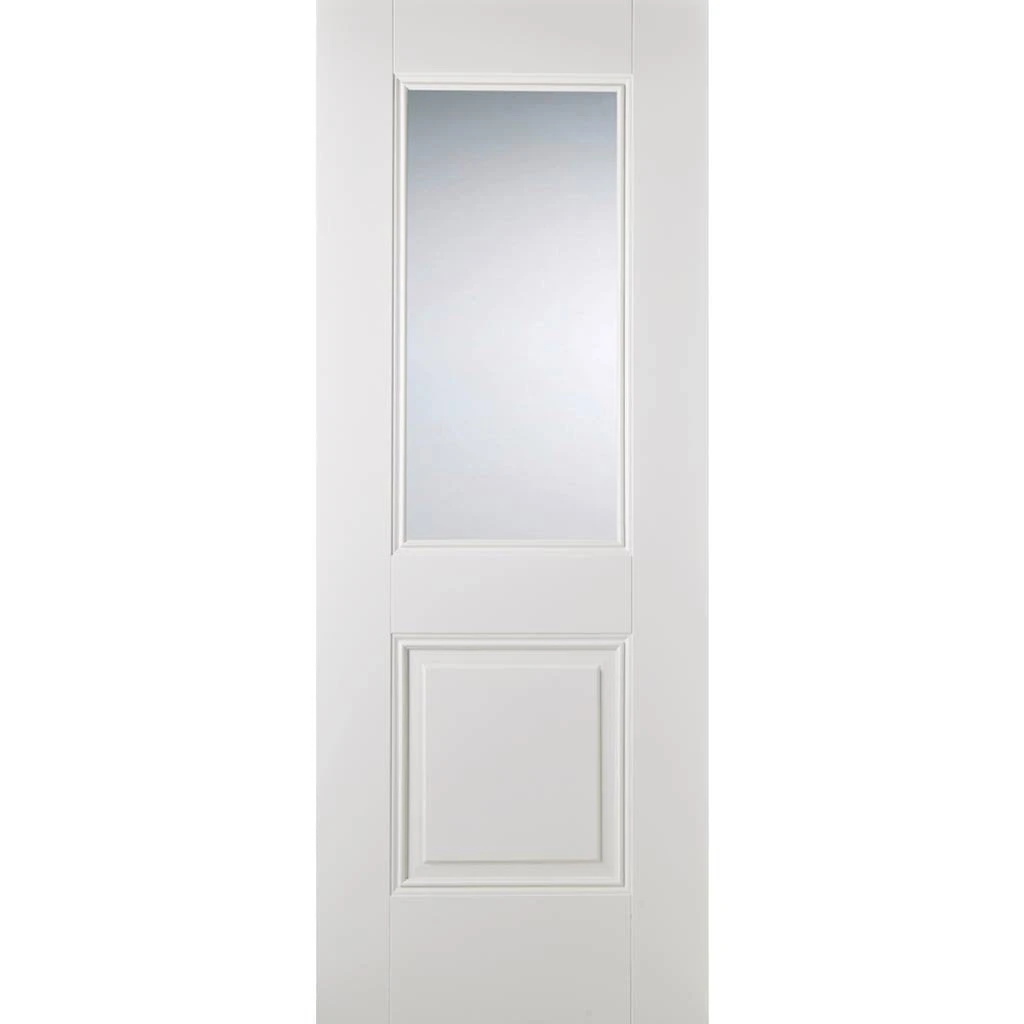Arnhem 1 Pane 1 Panel Internal Door - Clear Glass - White Primed 2 Arnhem 1 Pane 1 Panel Internal Door - Clear Glass - White Primed - Image 2