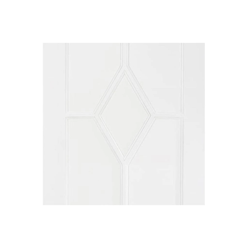 Reims Diamond 5 Panel Internal Door Pair - White Primed 4 Reims Diamond 5 Panel Internal Door Pair - White Primed - Image 4