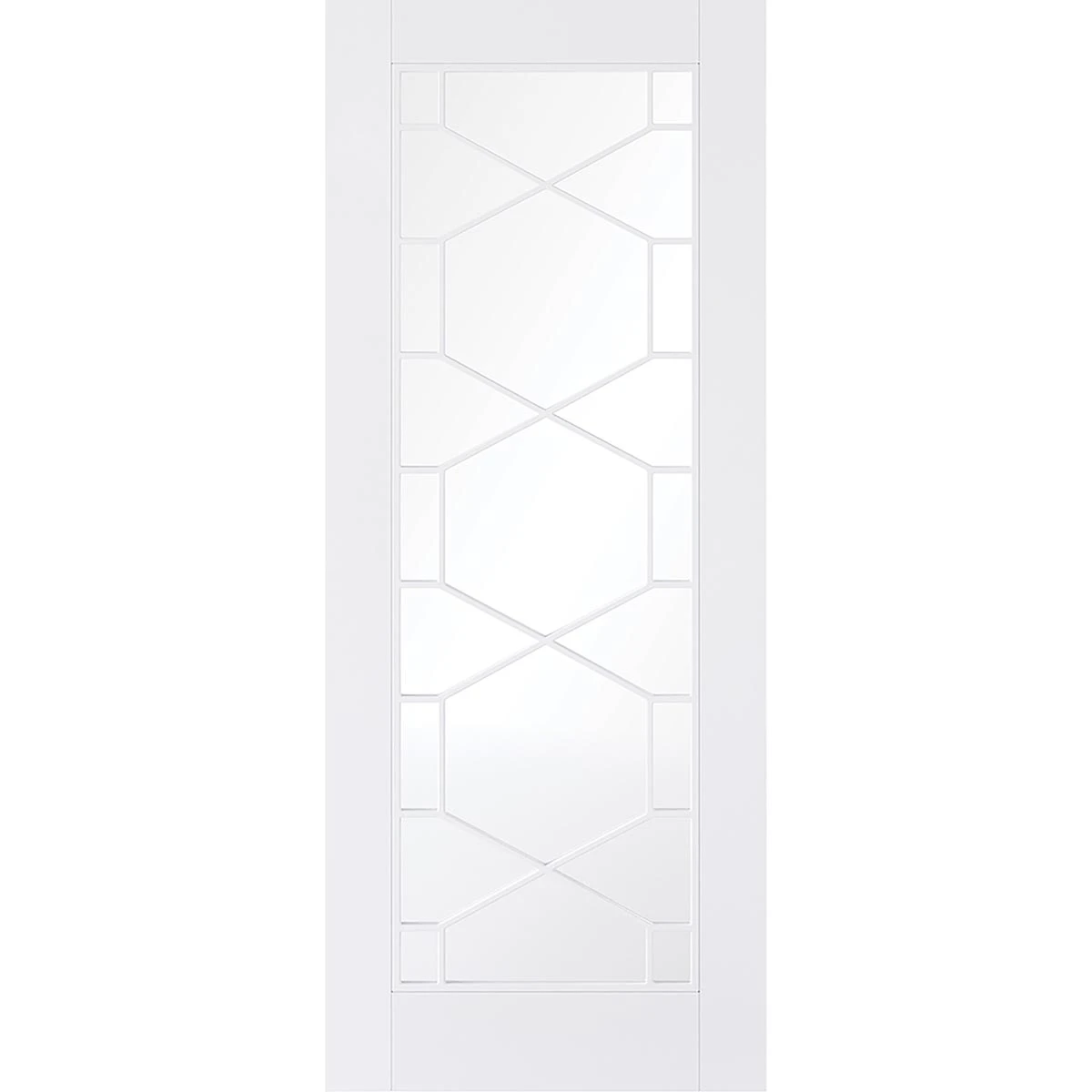Orly Single Evokit Pocket Door - Clear Glass - White Primed 2 Orly Single Evokit Pocket Door - Clear Glass - White Primed - Image 2