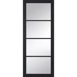 ThruEasi Room Divider - Soho 4 Pane Charcoal Clear Glass - Prefinished Double Doors With Single Side -LPD Door lpd doors contemporary design 01 Soho Pre finished 9fc46d72 ae42 469c a83d 2a351b52bc80