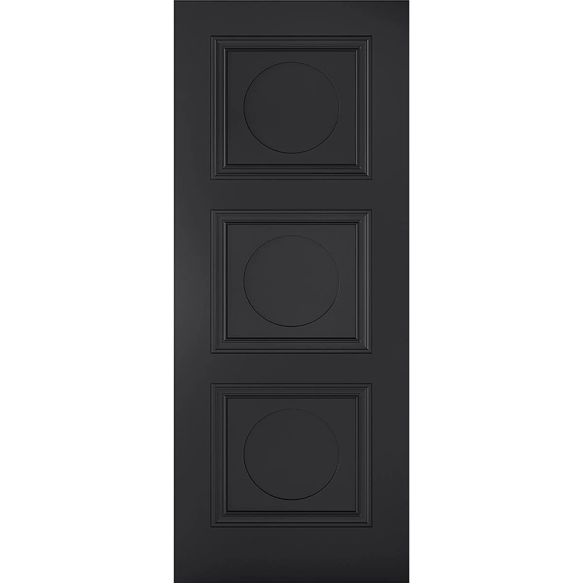 SpaceEasi Top Mounted Black Folding Track & Double Door - Antwerp 3 Panel Black Primed Door 2 SpaceEasi Top Mounted Black Folding Track & Double Door - Antwerp 3 Panel Black Primed Door - Image 2
