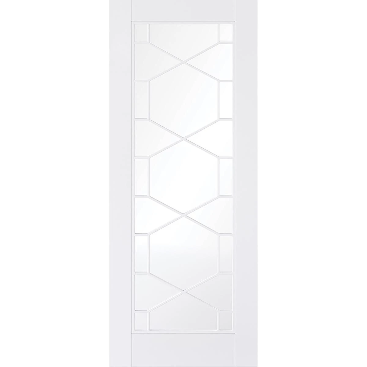 ThruEasi Room Divider - Orly Clear Glass White Primed Door With Single Side 2 ThruEasi Room Divider - Orly Clear Glass White Primed Door With Single Side - Image 2