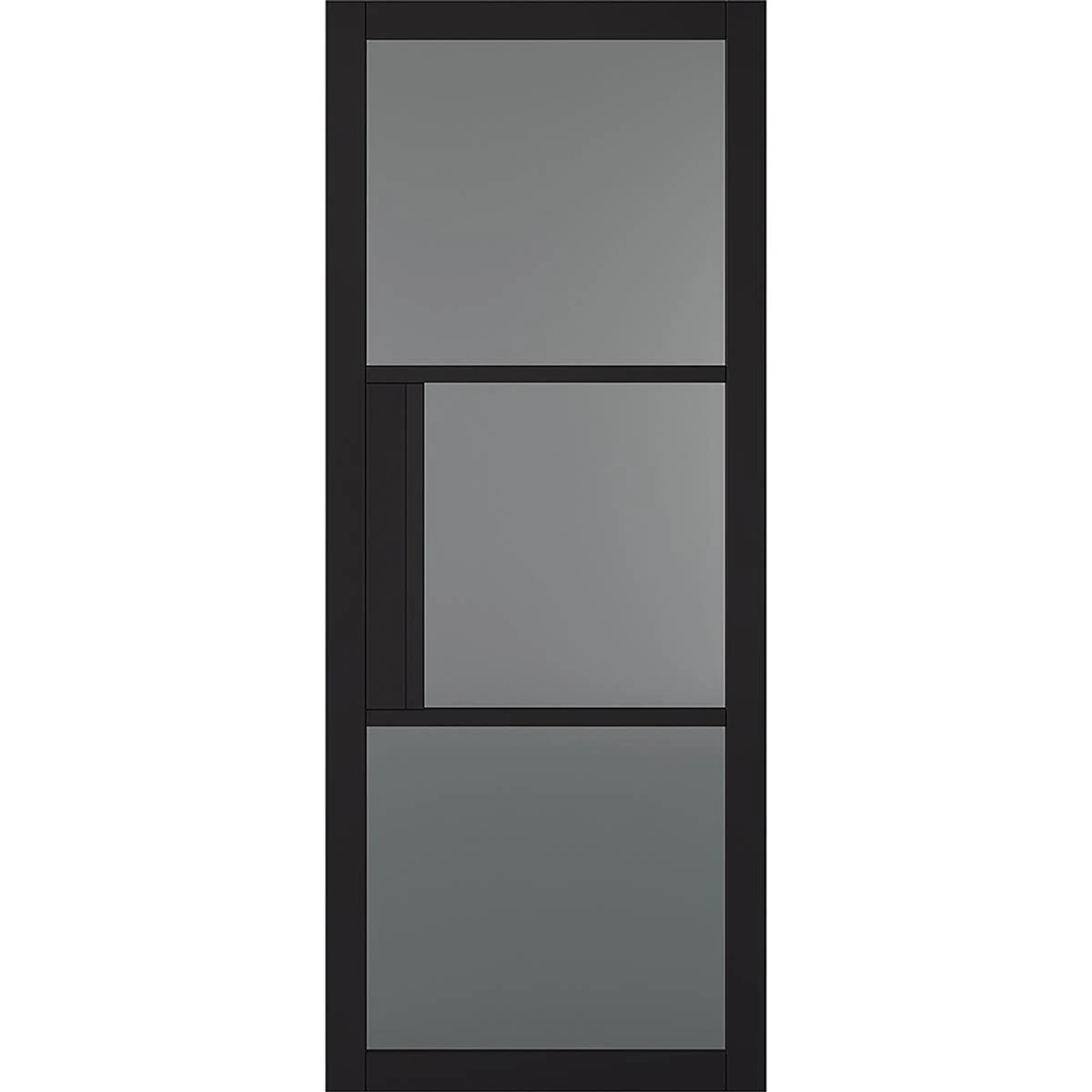 ThruEasi Room Divider - Tribeca 3 Pane Black Primed Tinted Glass Unfinished Double Doors With Single Side 3 ThruEasi Room Divider - Tribeca 3 Pane Black Primed Tinted Glass Unfinished Double Doors With Single Side - Image 3
