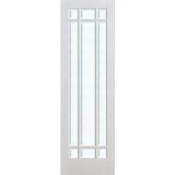 W6 Manhattan Room Divider Internal Door & Frame Kit - Bevelled Clear Glass - White Primed - 2031x1904mm Wide -LPD Door lpd internal room dividers white manhattan sgl