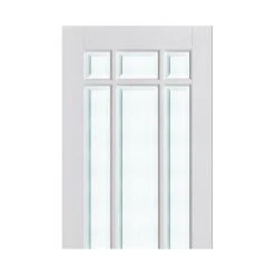 W6 Manhattan Room Divider Internal Door & Frame Kit - Bevelled Clear Glass - White Primed - 2031x1904mm Wide -LPD Door lpd internal room dividers white manhattan top