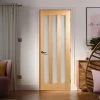 Utah Oak 3 Pane Internal Door - Frosted Glass - Prefinished