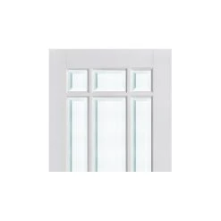 Manhattan Internal Door Pair - Bevelled Clear Glass - White Primed -LPD Door manhattan door bevelled glass white traditional top6
