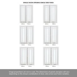 ThruEasi Room Divider - Manhattan Bevelled Clear Glass White Primed Door With Single Side -LPD Door manhattan white bevelled glass interior modern doros directdoors lpd