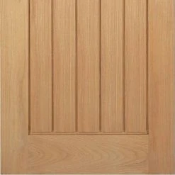 Single Sliding Door & Stainless Steel Barn Track - Mexicano Oak Door - Unfinished -LPD Door mexicano door oak panel fire rated bot91