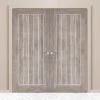 Laminate Mexicano Light Grey Internal Door Pair - Prefinished
