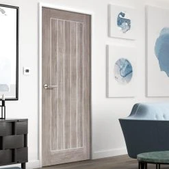 Laminate Mexicano Light Grey Internal Door - Prefinished