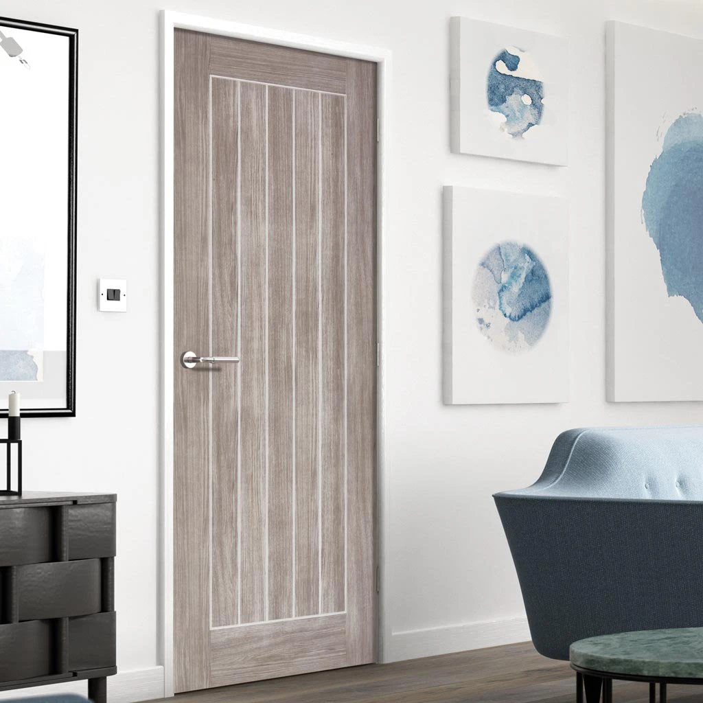 Laminate Mexicano Light Grey Internal Door - Prefinished 1 Laminate Mexicano Light Grey Internal Door - Prefinished
