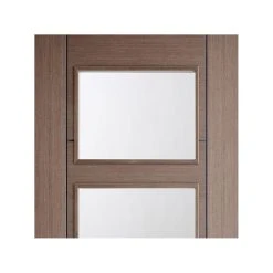Bespoke Vancouver Chocolate Grey 4L Internal Door Pair - Clear Glass - Prefinished -LPD Door modern door van grey chguan 4l 30 medium internal top6