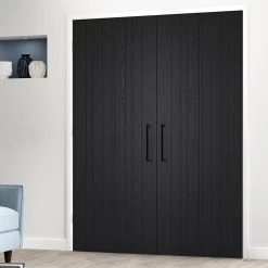 Montreal Charcoal Internal Door Pair - Prefinished