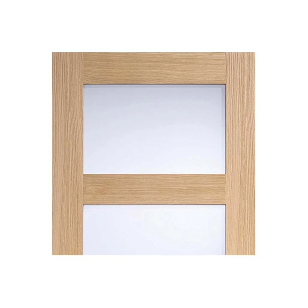 Contemporary Oak Single Evokit Pocket Door - Frosted Glass - Prefinished 10 Contemporary Oak Single Evokit Pocket Door - Frosted Glass - Prefinished - Image 10