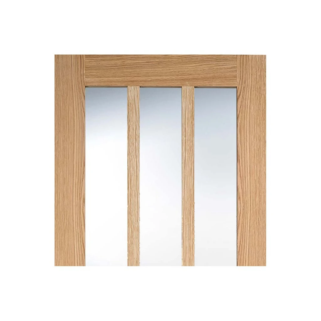 Coventry Oak Internal Door Pair - Clear Glass 3 Coventry Oak Internal Door Pair - Clear Glass - Image 3