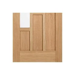 Coventry Oak 6 Panel Single Evokit Pocket Door - Clear Glass - Prefinished -LPD Door oak coventry glazed 3l13 3b9c6143 3795 4a30 af5f 03176d640893