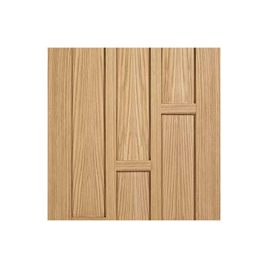Pass-Easi Two Sliding Doors And Frame Kit - Coventry Contemporary Oak Panel Door - Unfinished 4 Pass-Easi Two Sliding Doors And Frame Kit - Coventry Contemporary Oak Panel Door - Unfinished - Image 4