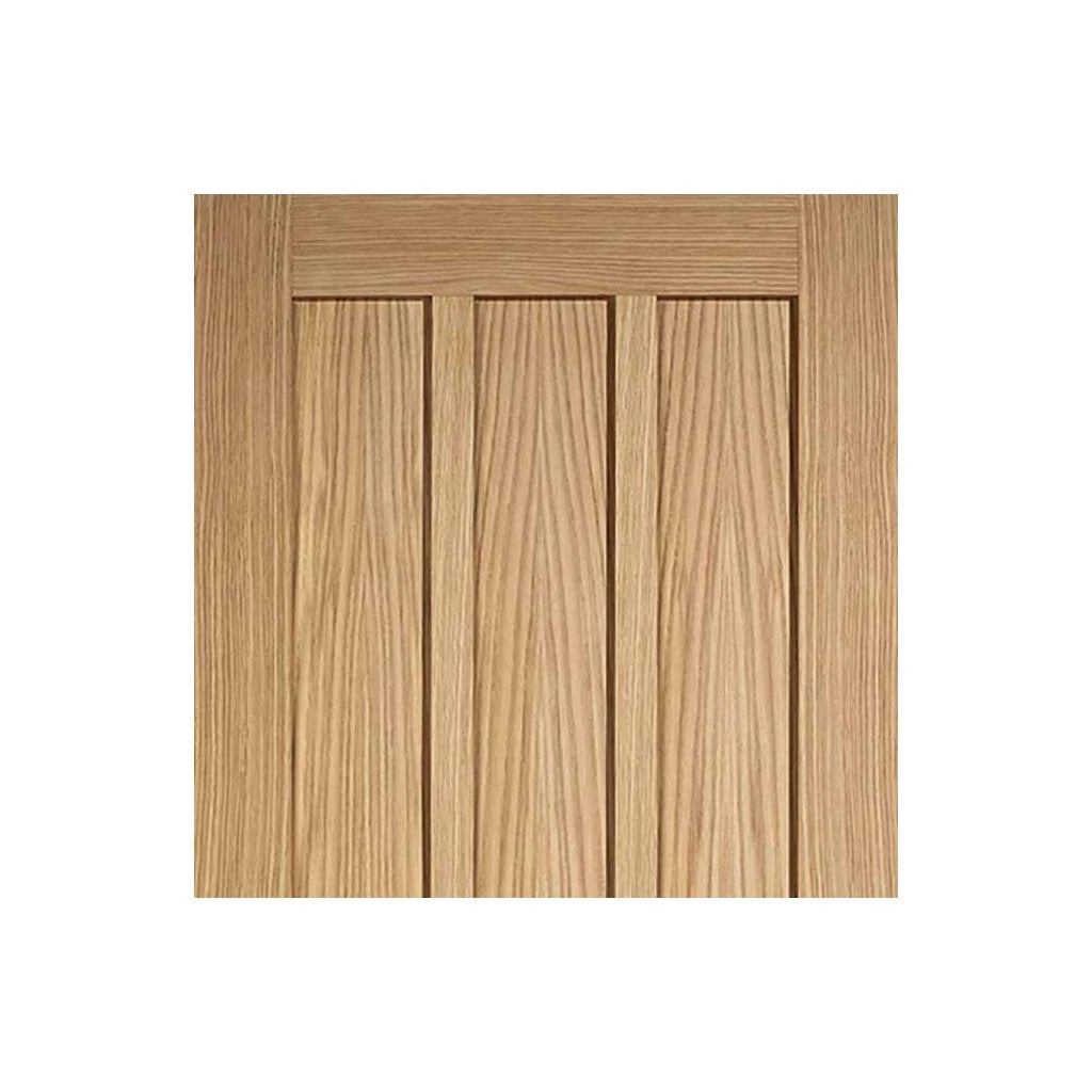 Pass-Easi Two Sliding Doors And Frame Kit - Coventry Contemporary Oak Panel Door - Unfinished 3 Pass-Easi Two Sliding Doors And Frame Kit - Coventry Contemporary Oak Panel Door - Unfinished - Image 3