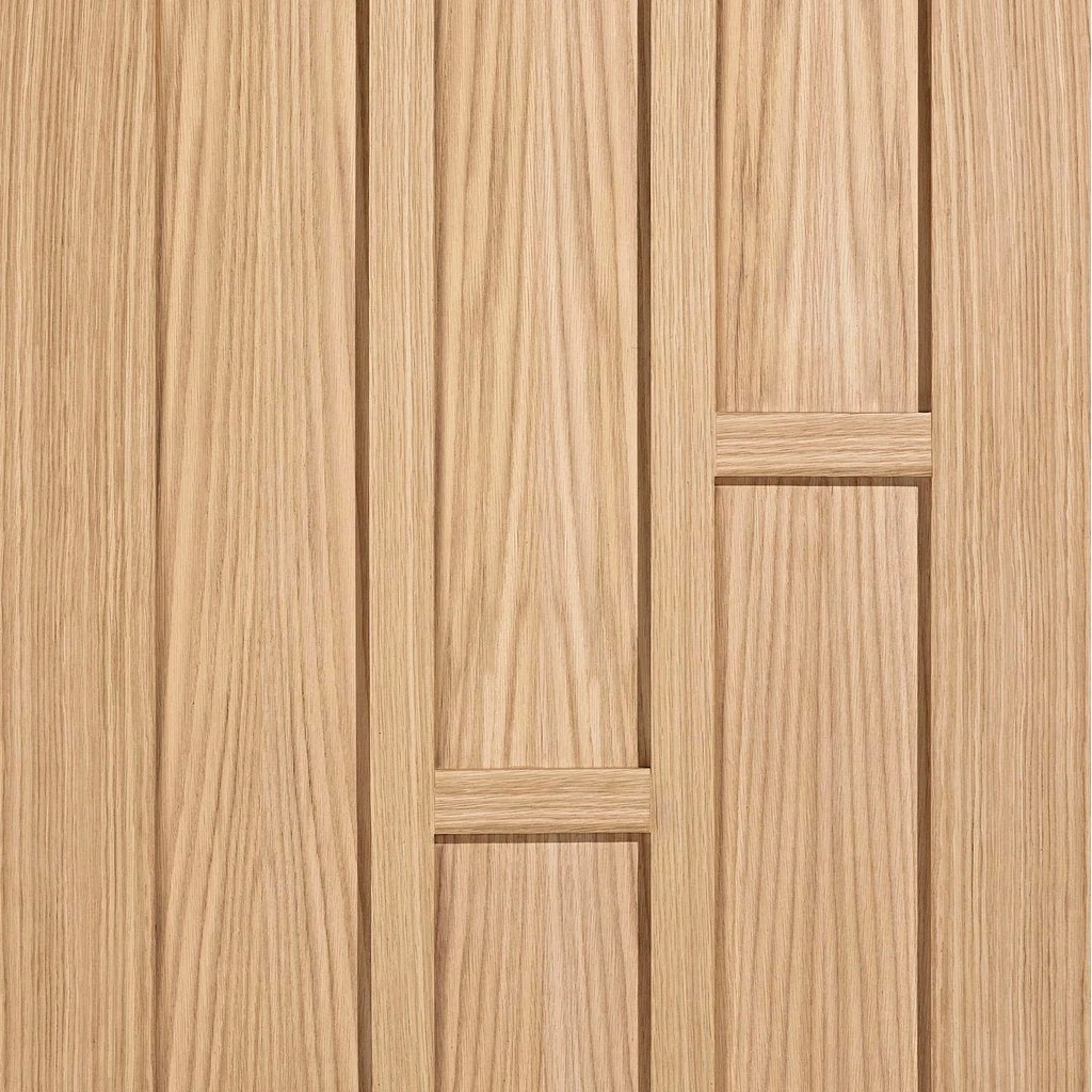Three Folding Doors & Frame Kit - Coventry Contemporary Panel Oak 2+1 - Unfinished 7 Three Folding Doors & Frame Kit - Coventry Contemporary Panel Oak 2+1 - Unfinished - Image 7