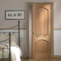 Internal Door And Frame Kit - Louis Oak Internal Door - Raised Mouldings