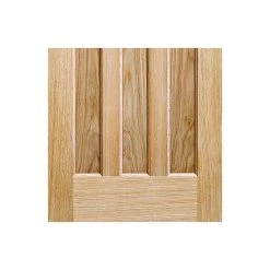 Pass-Easi Two Sliding Doors And Frame Kit - DX 60's Nostalgia Oak Panel Door - Unfinished 12 Pass-Easi Two Sliding Doors And Frame Kit - DX 60's Nostalgia Oak Panel Door - Unfinished -LPD Door oak dx 60s style bot