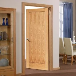 Oak 1 Panel Inlay Flush Internal Door - Prefinished