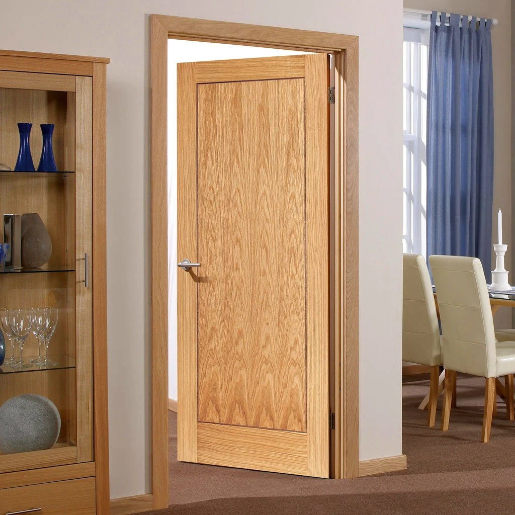 Internal Door And Frame Kit - Oak 1 Panel Inlay Flush Internal Door - Prefinished 1 Internal Door And Frame Kit - Oak 1 Panel Inlay Flush Internal Door - Prefinished